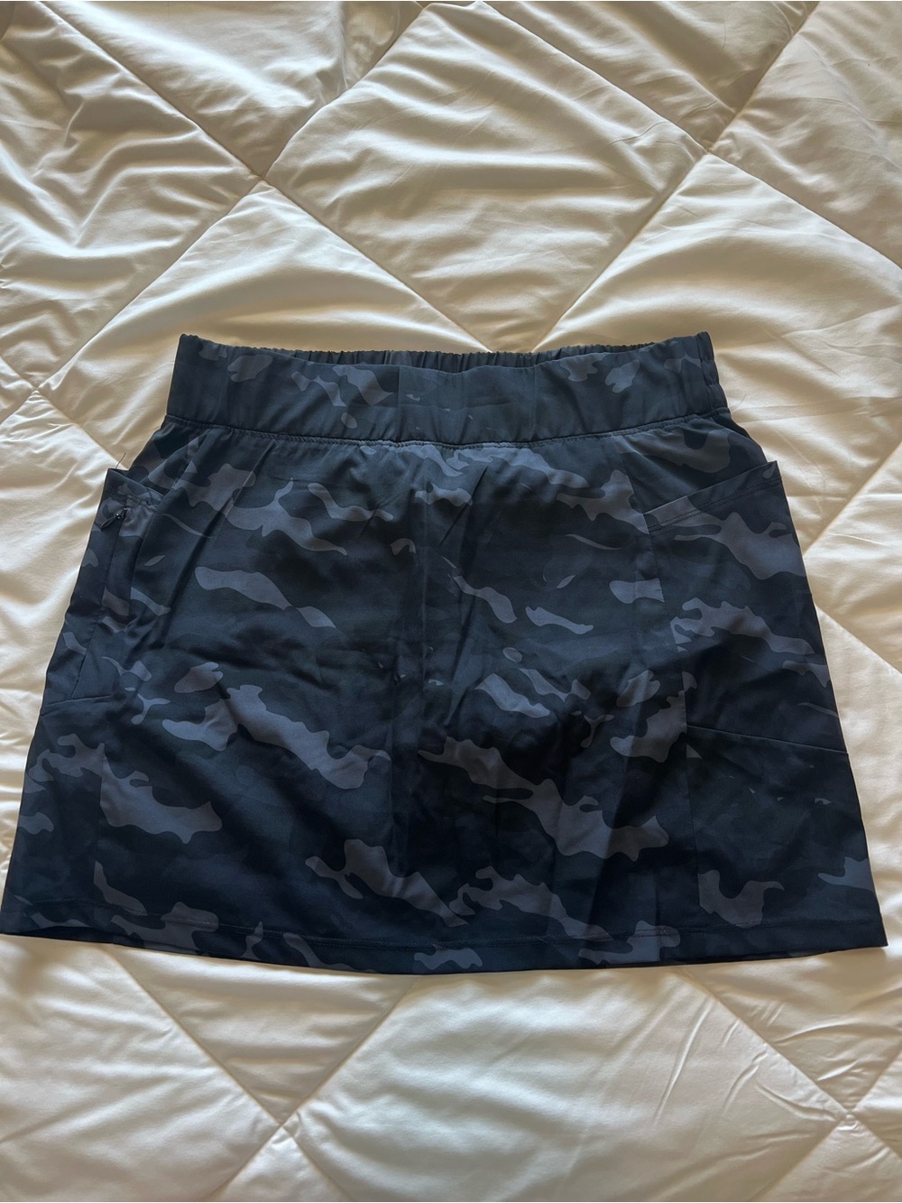 Black Gray Camouflage Pull-On Skort